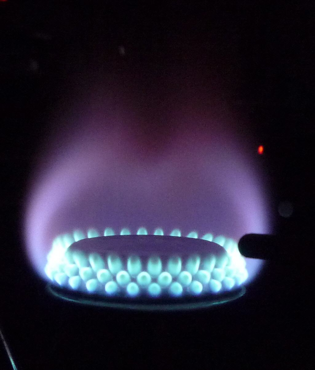 Gasflamme eines Campingkochers