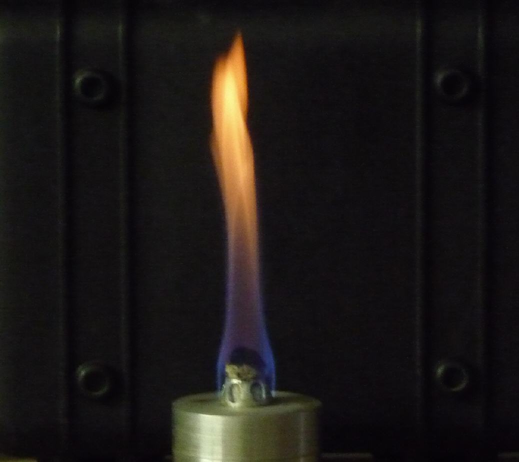 Flamme eines Spiritusbrenners