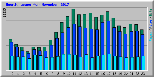 Hourly usage for November 2017
