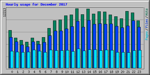 Hourly usage for December 2017
