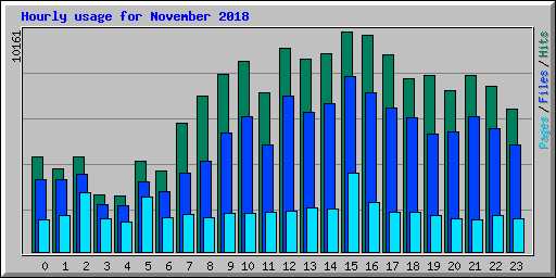 Hourly usage for November 2018