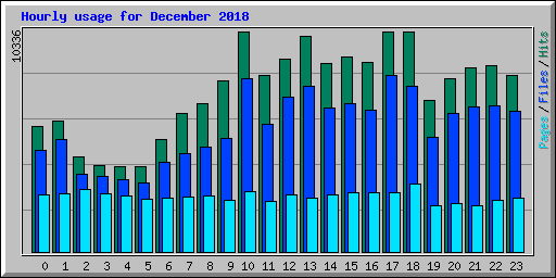 Hourly usage for December 2018